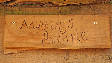 hand made sign at landworks - Prisoner Training &amp; Placements