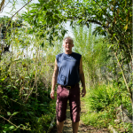 Chris Parsons in LandWorks' Garden. Photo Credit: Recourse Magazine