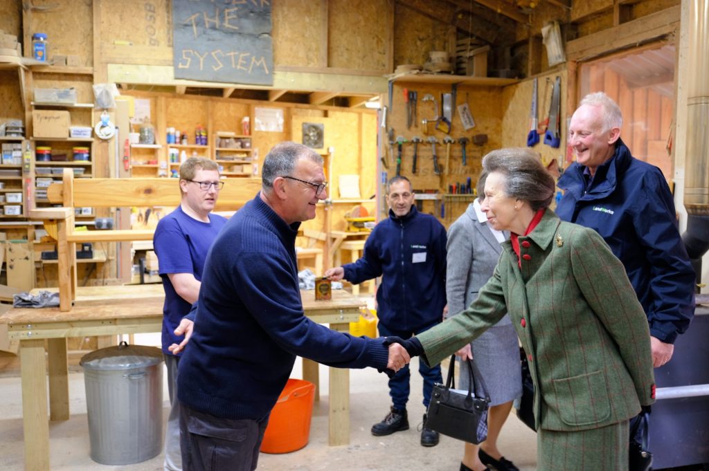 Royal recognition – The Princess Royal visits LandWorks - Prisoner Training & Placements Graham and Wood Workshop full 1024x681 - Prisoner Training & Placements