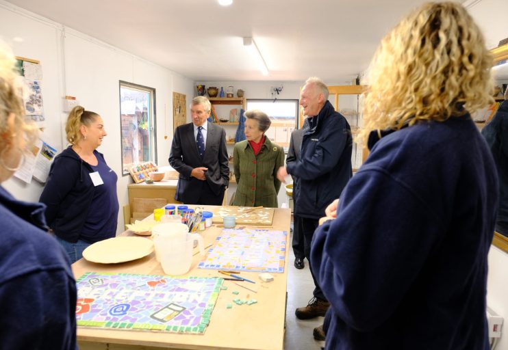 Royal recognition – The Princess Royal visits LandWorks - Prisoner Training & Placements LandWorks Art and Pottery Studio 2 742x512 - Prisoner Training & Placements