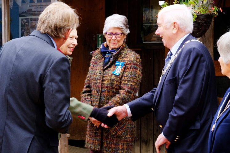 Royal recognition – The Princess Royal visits LandWorks - Prisoner Training & Placements Meeting Cllr Bernard Taylor 747x497 - Prisoner Training & Placements